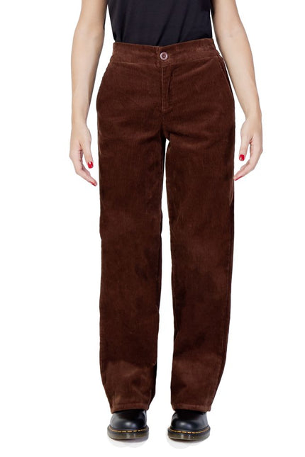 Only Brown Cotton Jeans & Pant