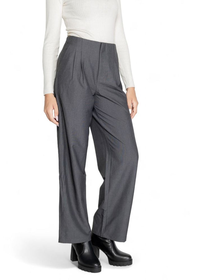 Only Gray Polyester Jeans & Pant