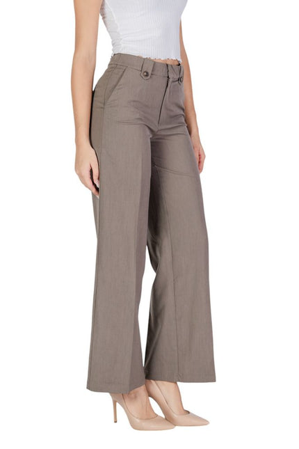 Only Gray Polyester Jeans & Pant