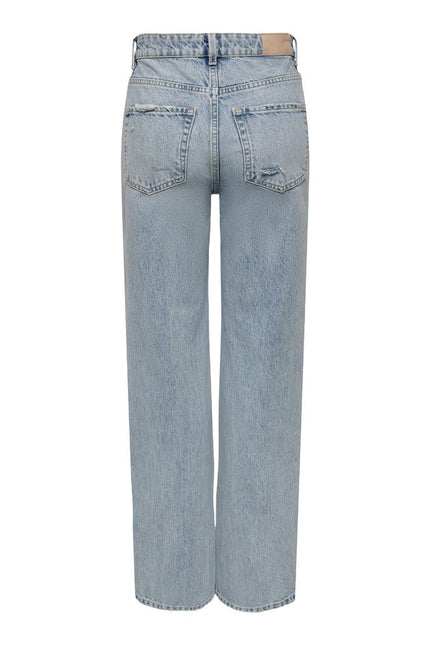 Only Light Blue Cotton Jeans & Pant