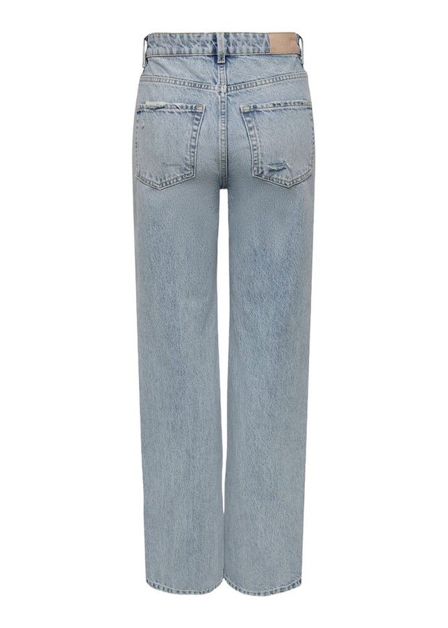 Only Light Blue Cotton Jeans & Pant