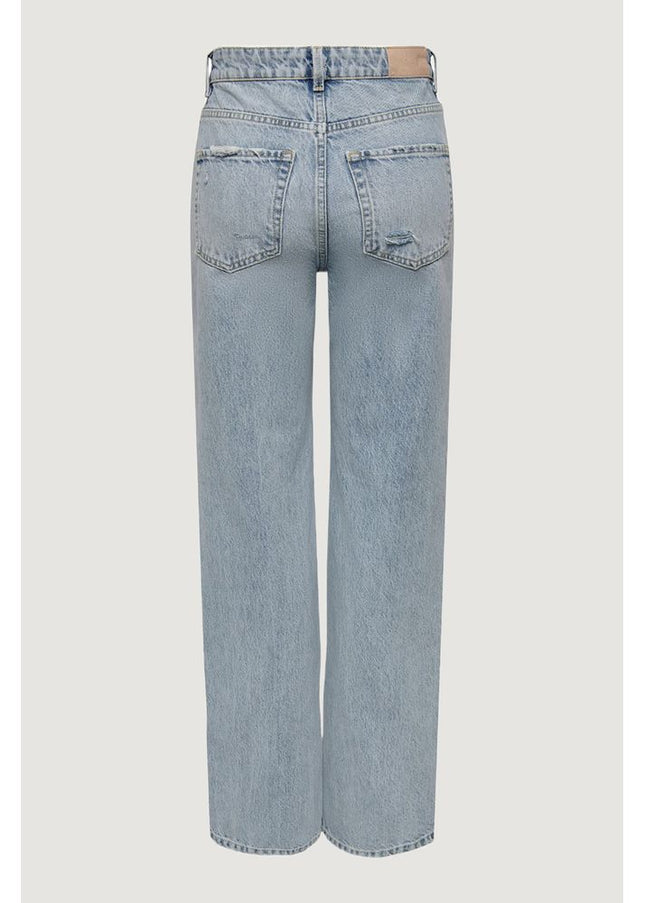 Only Light Blue Cotton Jeans & Pant