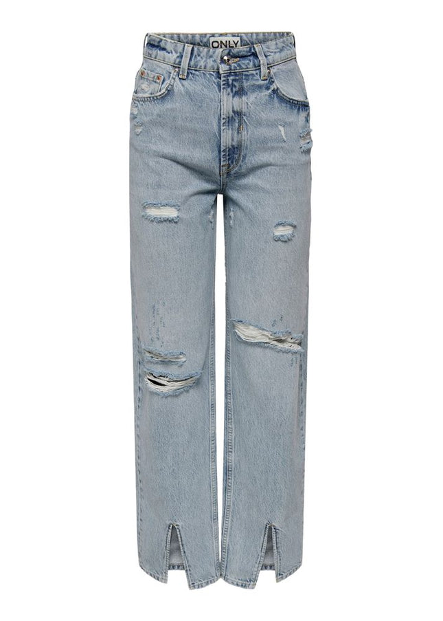 Only Light Blue Cotton Jeans & Pant