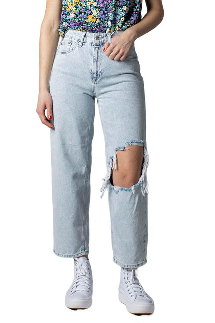 Only Light Blue Cotton Jeans & Pant