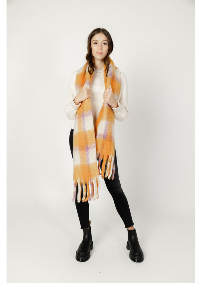 Only Orange Polyester Scarf