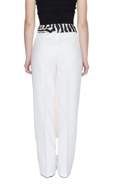 Only White Polyester Jeans & Pant