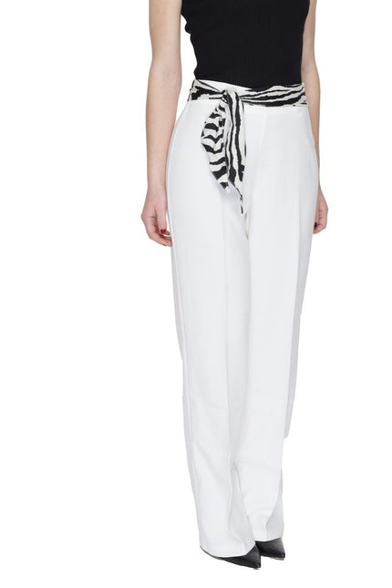 Only White Polyester Jeans & Pant