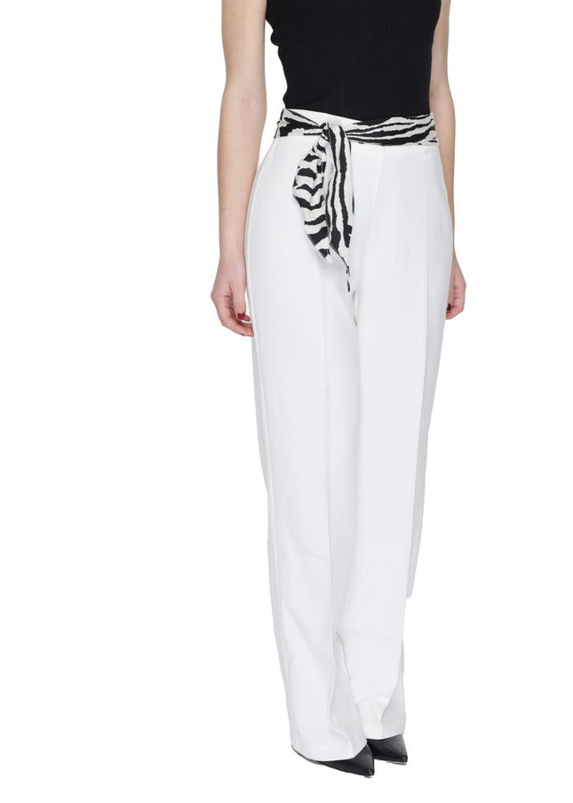 Only White Polyester Jeans & Pant