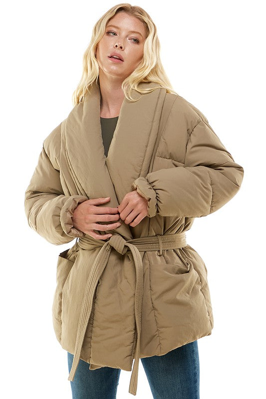 Oversized Robe Puffer Jacket