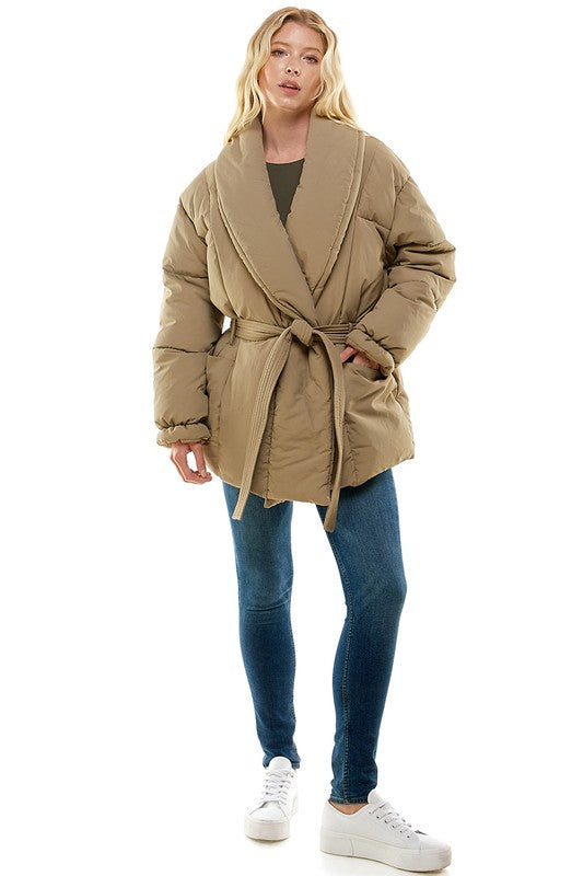 Oversized Robe Puffer Jacket