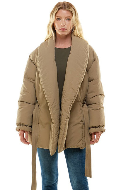 Oversized Robe Puffer Jacket