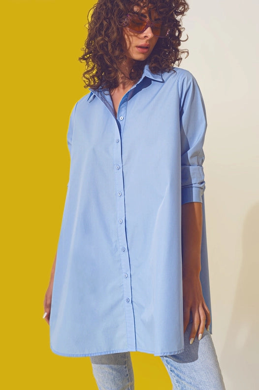 Oversized Shirt In Light Blue