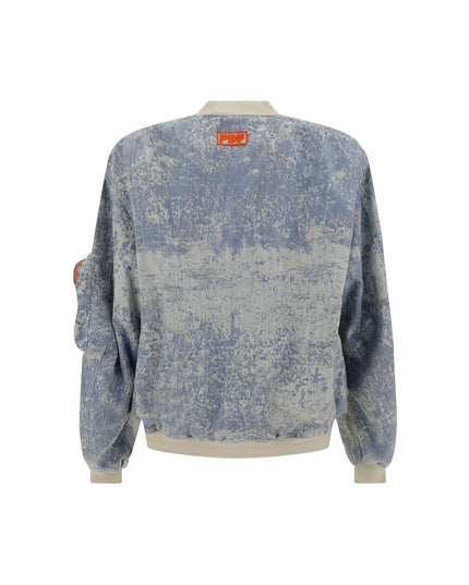 PDF Channel Denim Dust Bomber Jacket