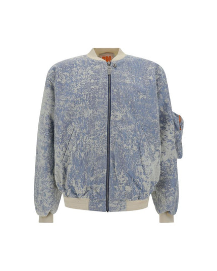 PDF Channel Denim Dust Bomber Jacket