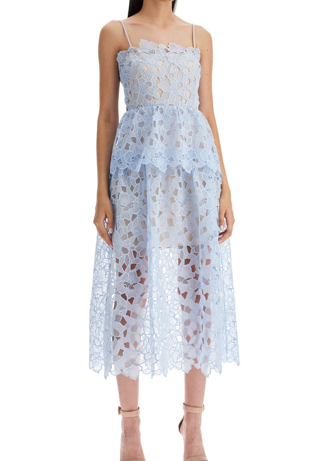 Self Portrait midi organza dress in