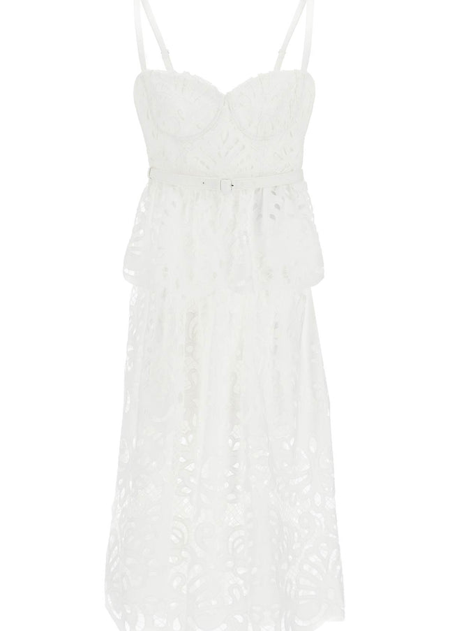 Self Portrait lace bustier dress with belt