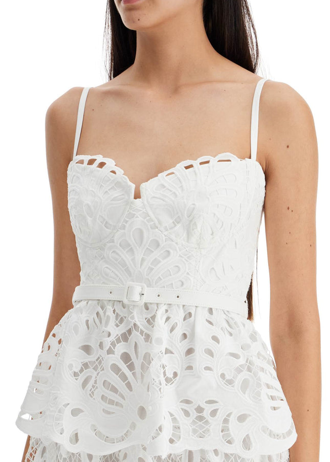 Self Portrait lace bustier dress with belt