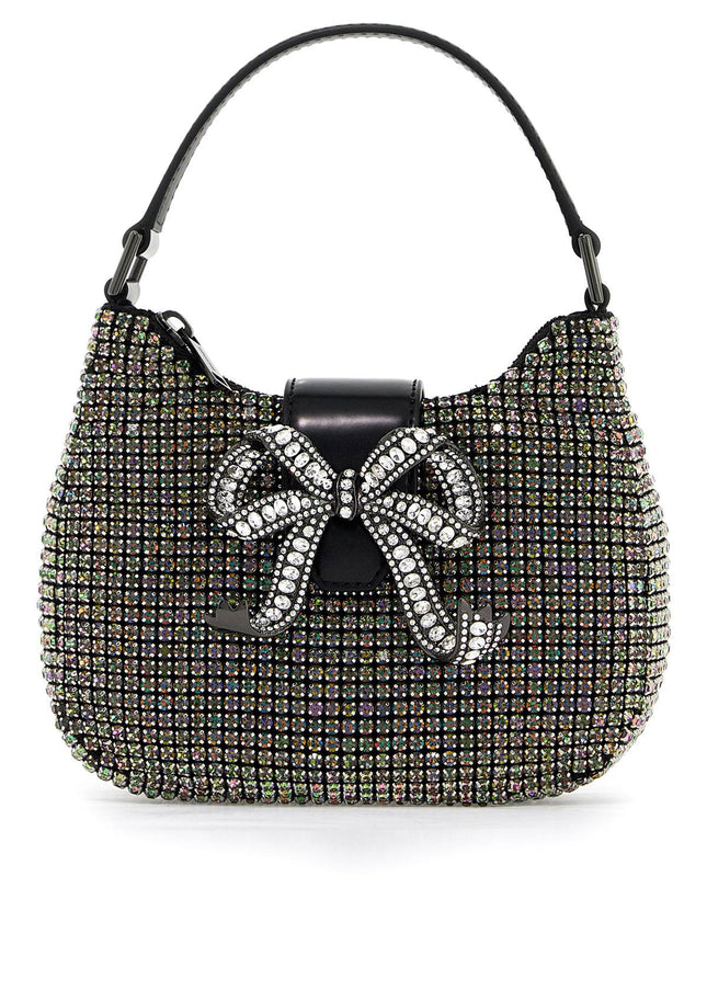 Self Portrait mini crescent bow bag with crystals