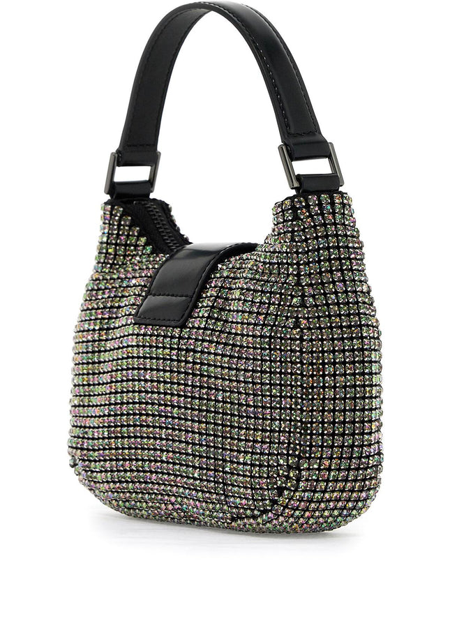 Self Portrait mini crescent bow bag with crystals