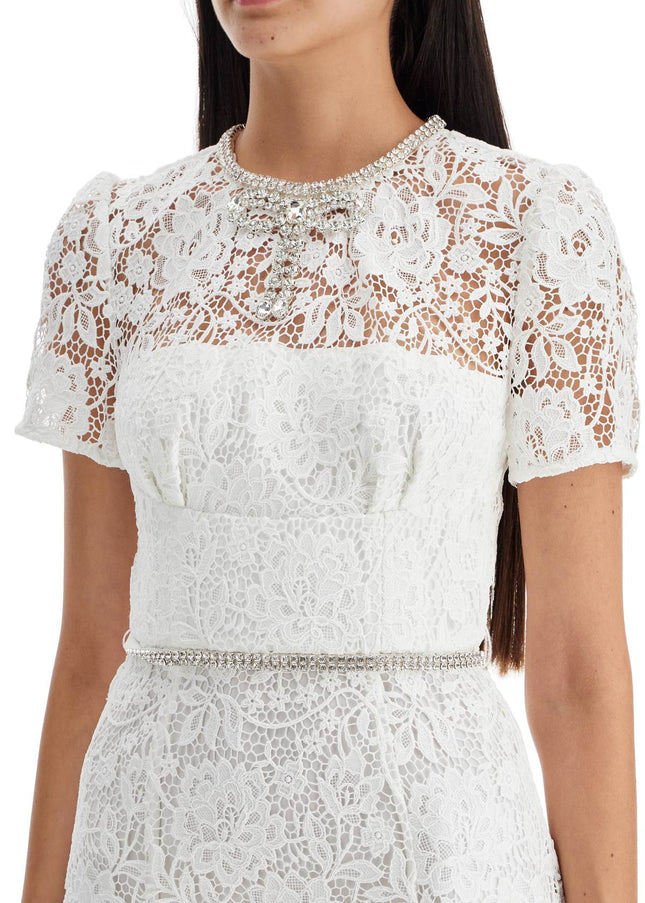 Self Portrait short floral lace sheath dress