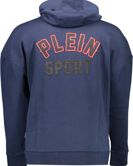 PLEIN SPORT MEN'S BLUE SWEATSHIRT WITH ZIP-1