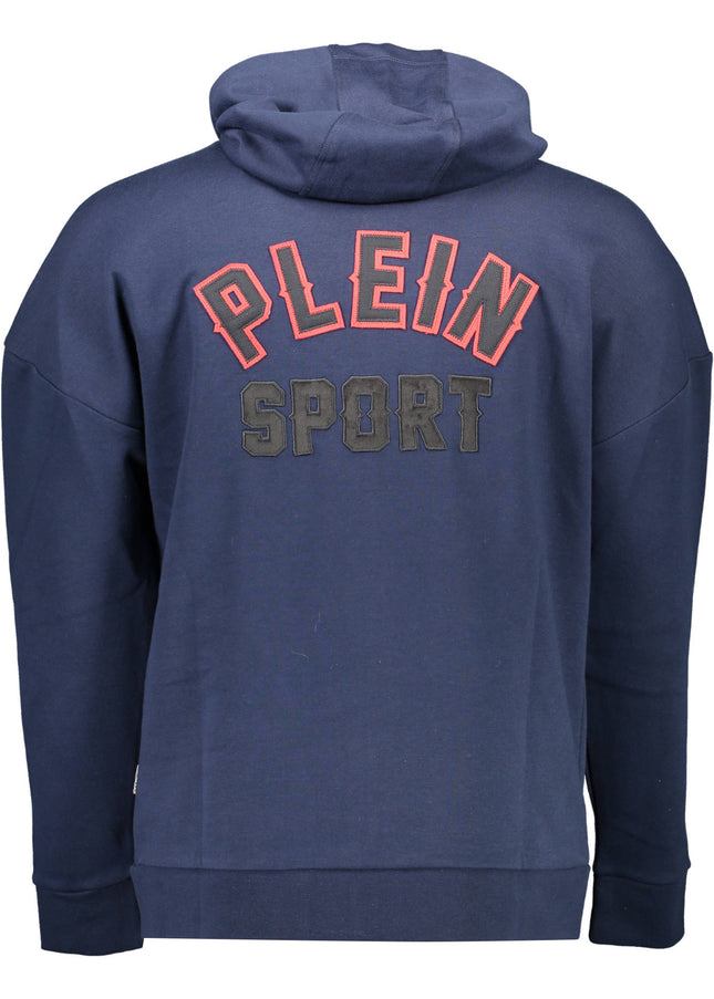 PLEIN SPORT MEN'S BLUE SWEATSHIRT WITH ZIP-1