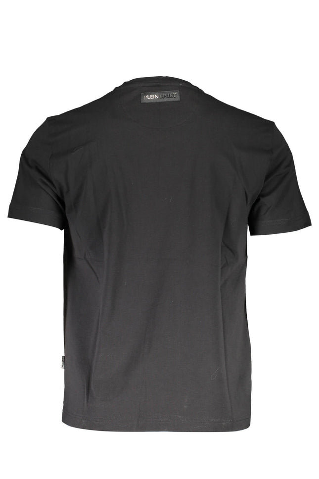 PLEIN SPORT MEN'S SHORT SLEEVE T-SHIRT BLACK-T-Shirt-PLEIN SPORT-Urbanheer