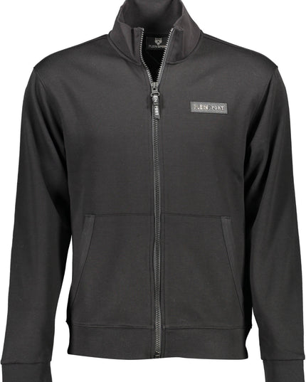 PLEIN SPORT SWEATSHIRT WITH ZIP MAN BLACK-0