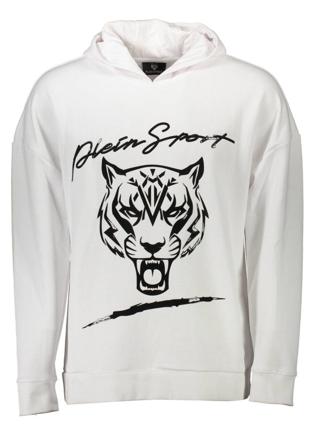 PLEIN SPORT SWEATSHIRT WITHOUT ZIP MAN WHITE