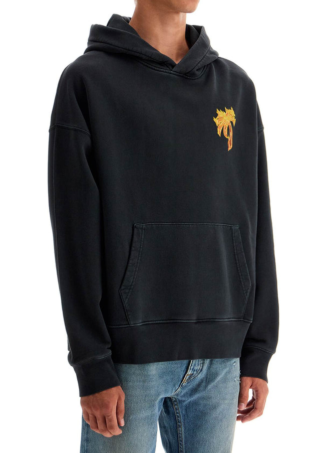 Palm Angels 'burning palm oversized hoodie with hood'