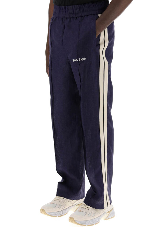 Palm Angels linen joggers with side stripes