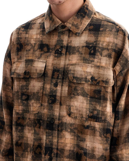 Palm Angels 'flannel shirt with curved logo