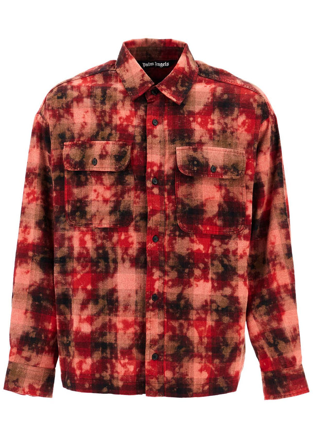 Palm Angels 'flannel shirt with curved logo