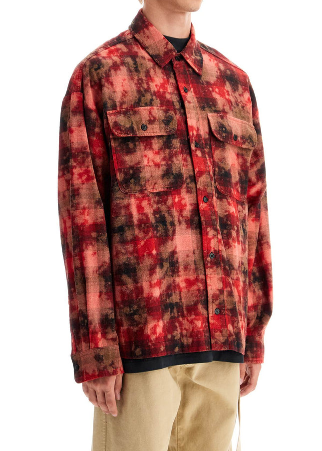 Palm Angels 'flannel shirt with curved logo