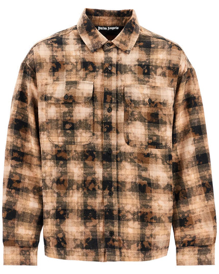 Palm Angels 'flannel shirt with curved logo