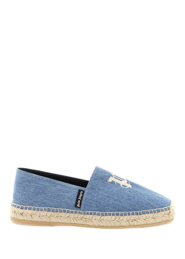 Palm Angels denim espadrilles with embroidered logo