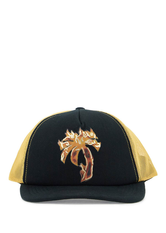 Palm Angels 'burning palm trucker hat