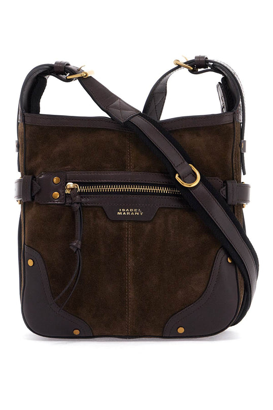 Isabel Marant small sierra suede hobo bag in leather.