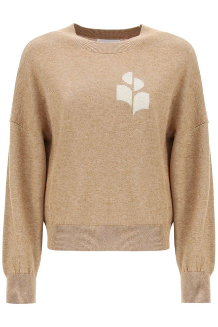 Isabel Marant Etoile Marisans Sweater With Logo Intarsia-Marant ETOILE-Beige-34-Urbanheer