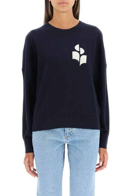 Blue Isabel Marant Etoile Marisans Sweater With Logo Intarsia-Marant ETOILE-Urbanheer