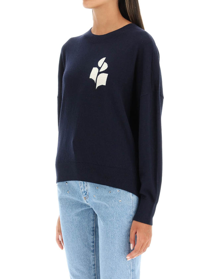 Blue Isabel Marant Etoile Marisans Sweater With Logo Intarsia-Marant ETOILE-Urbanheer