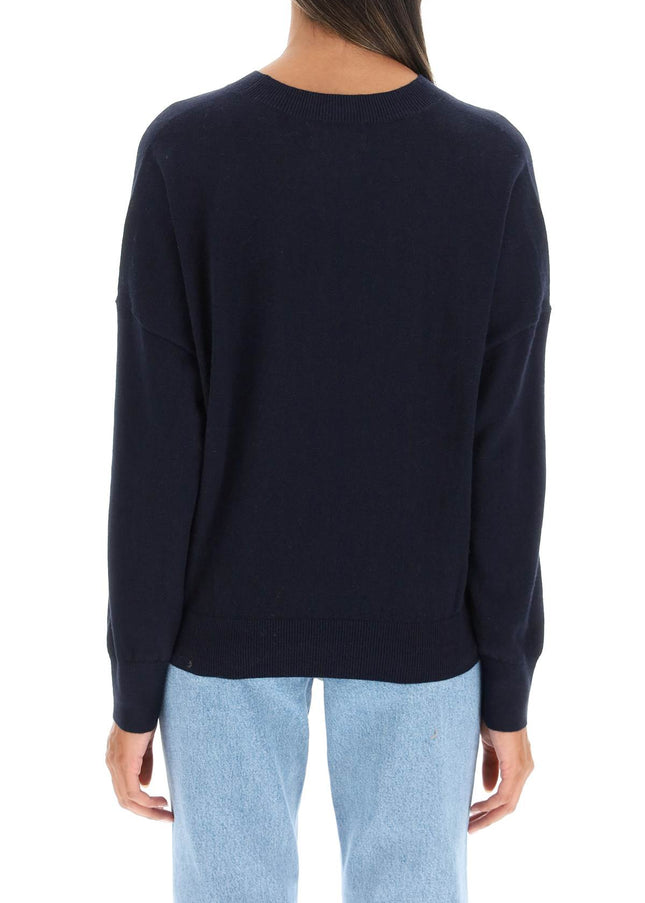 Blue Isabel Marant Etoile Marisans Sweater With Logo Intarsia-Marant ETOILE-Urbanheer