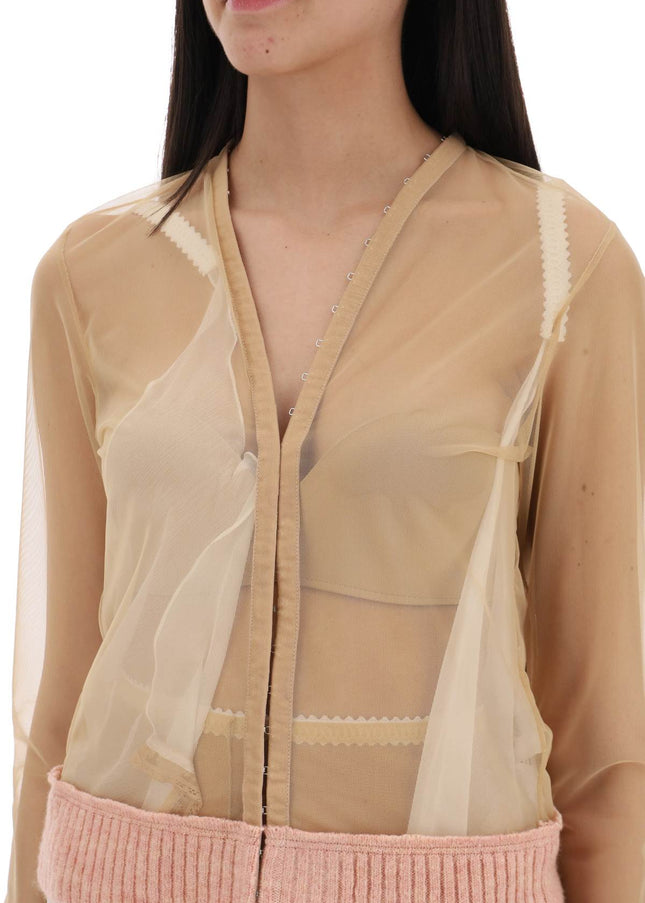 Dilara Findikoglu "transparent tulle top by public