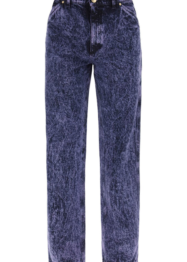 Marni loose marbleized denim jeans in