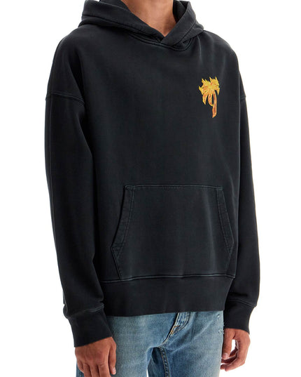 Palm Angels 'burning palm oversized hoodie with hood'