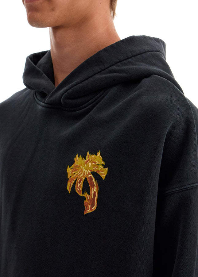 Palm Angels 'burning palm oversized hoodie with hood'