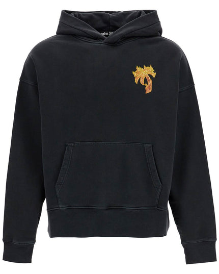 Palm Angels 'burning palm oversized hoodie with hood'