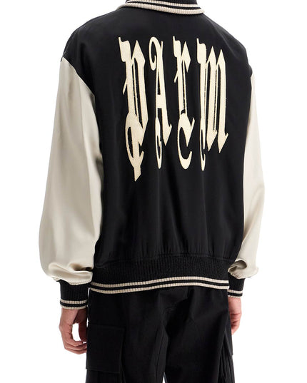 Palm Angels satin varsity jacket for