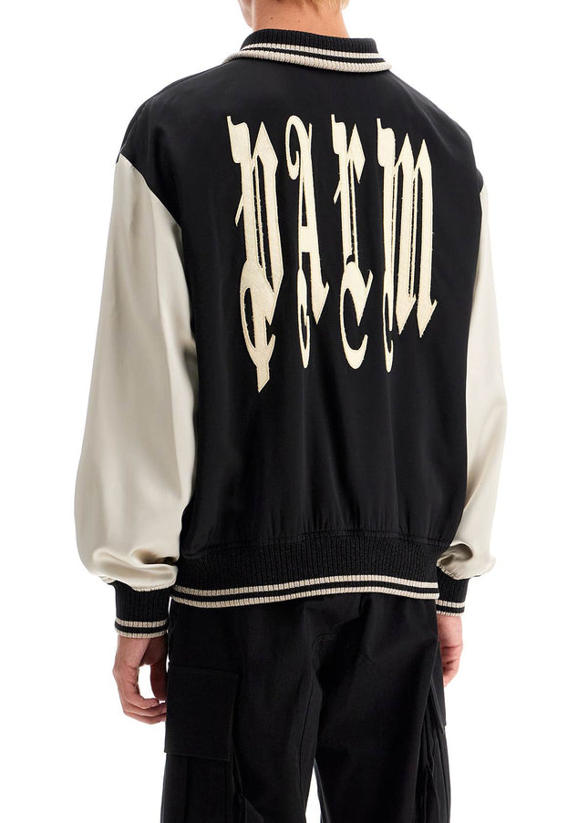 Palm Angels satin varsity jacket for