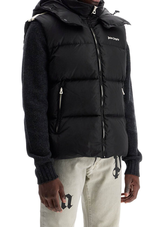 Palm Angels sleeveless down jacket with contrasting